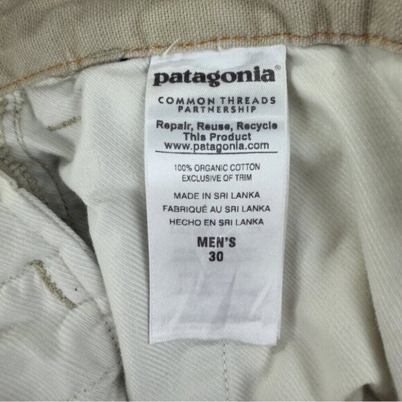 Patagonia Men's Sz 30 Shortx28 Beige Straight Duck Fit Pant Organic Cotton 55875 - Picture 4 of 11